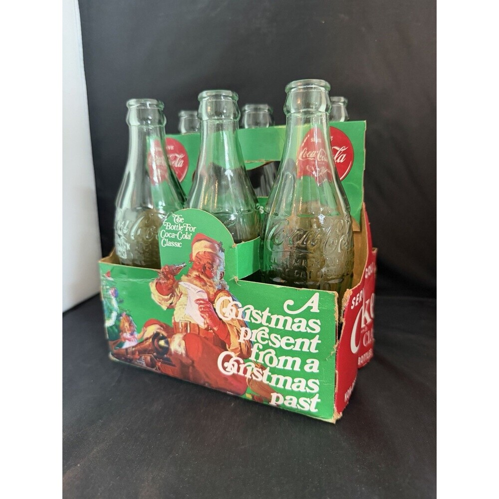 Vintage 1989 Coca-Cola Santa Christmas Holiday Commemorative Six-Pack